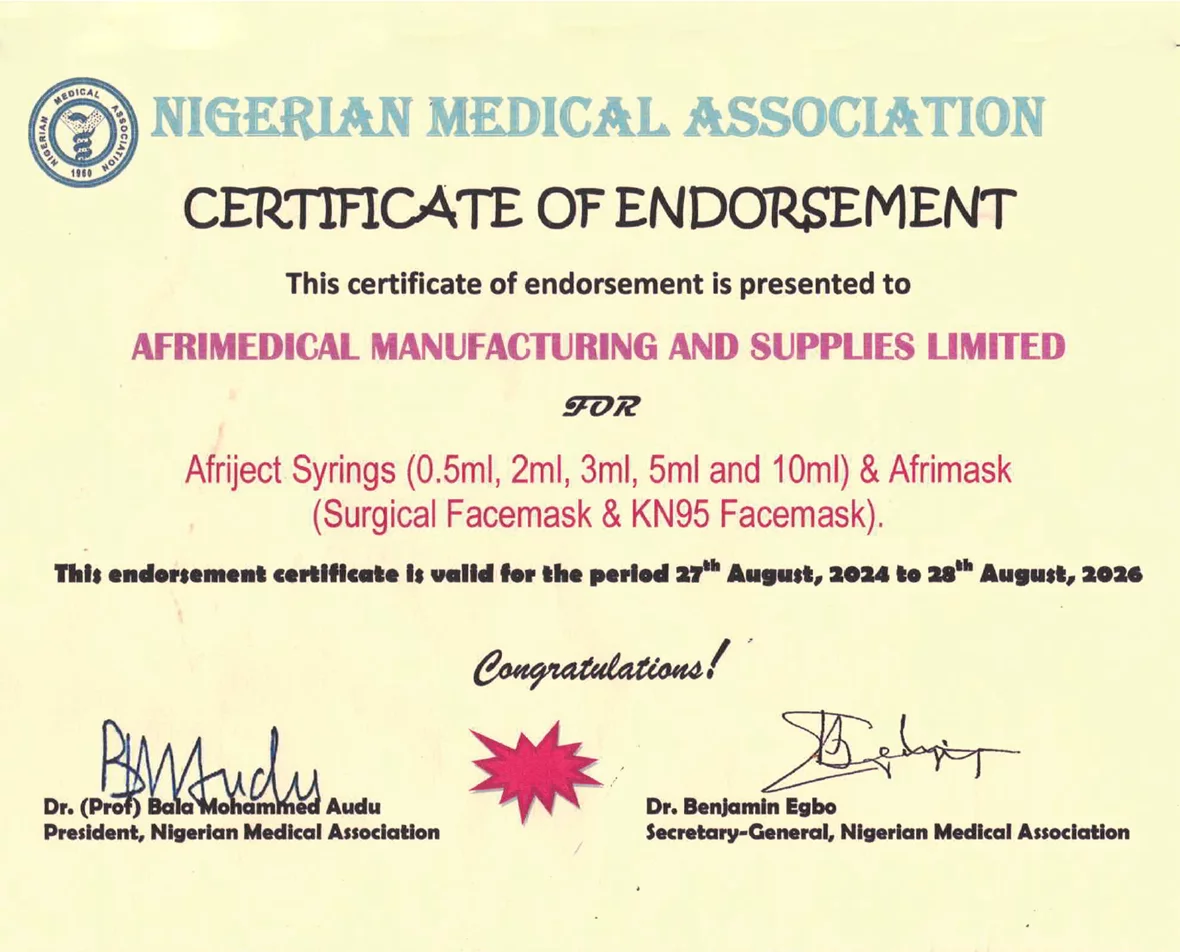 Nigerian Medical Association Endorses Afrimedical Manufacturing and Supplies for Innovative Medical Devices